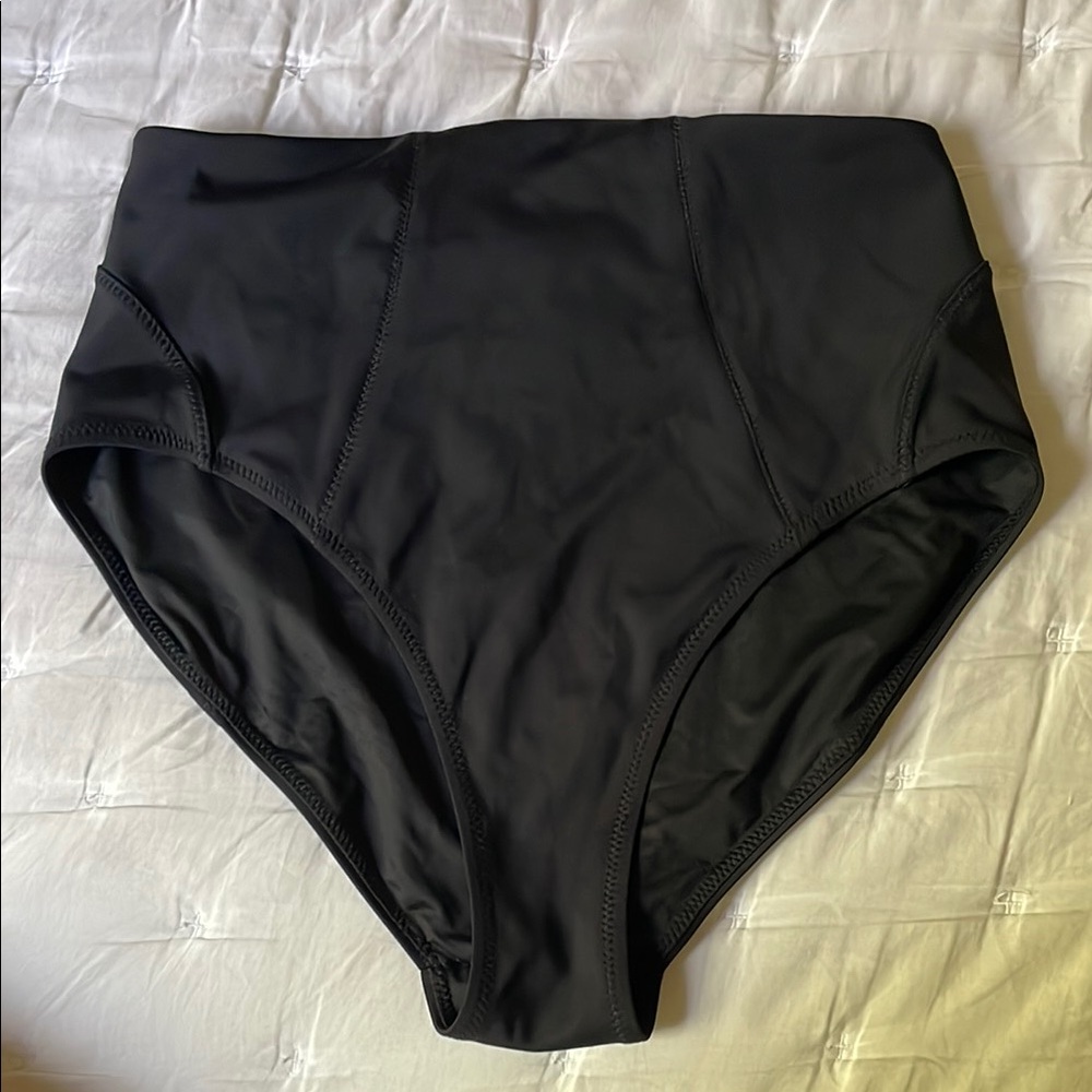 Athleta Black High Waisted Swim Bottoms
